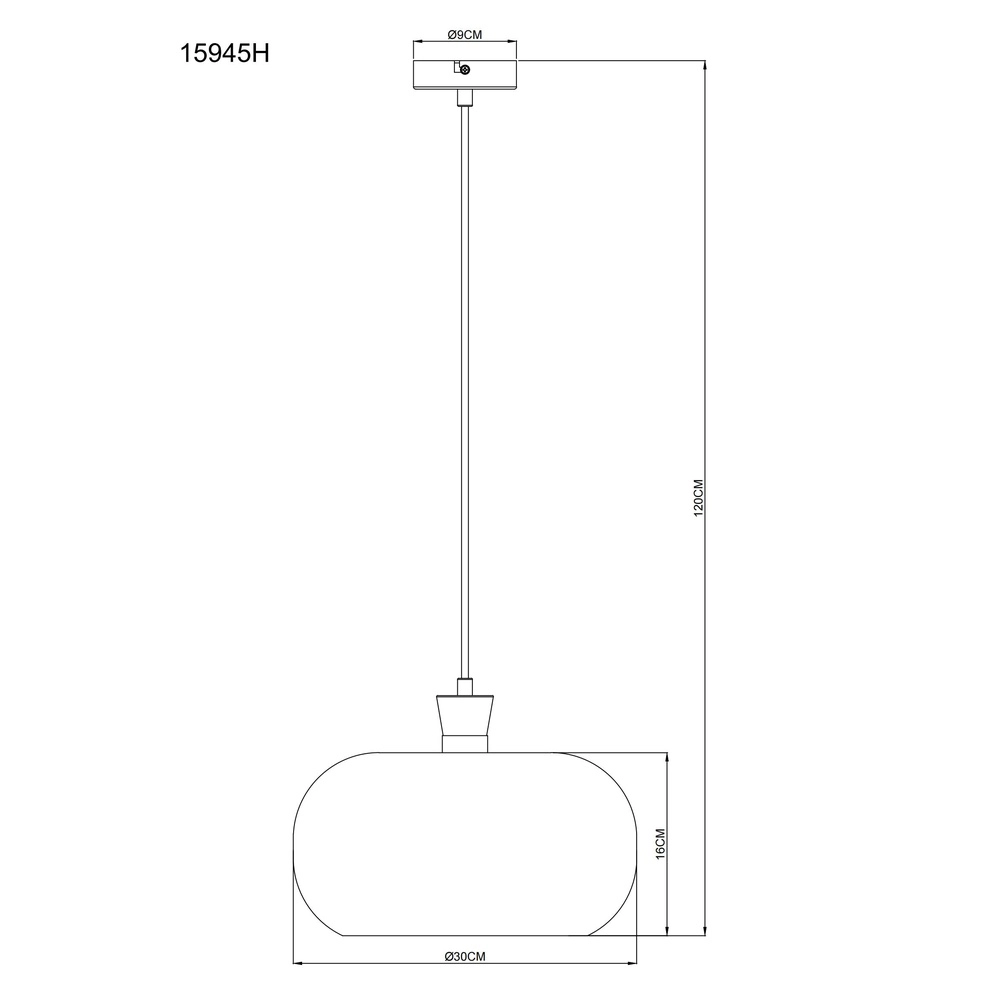 Einzelne Pendellampe Brokana Gunmetal Globo 9007371575466