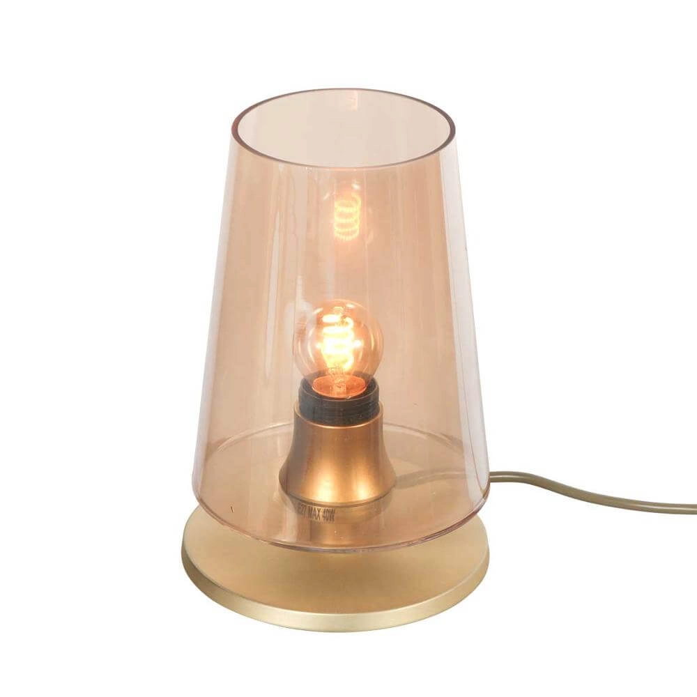 Schlanke Tischleuchte Ancilla Rundes Gold Steinhauer 8712746171068