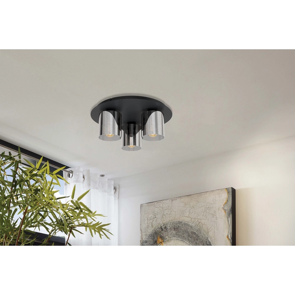 Deckenlampe Gorosiba 1 Ø 45cm – mit Rauchglas Eglo 9002759996314