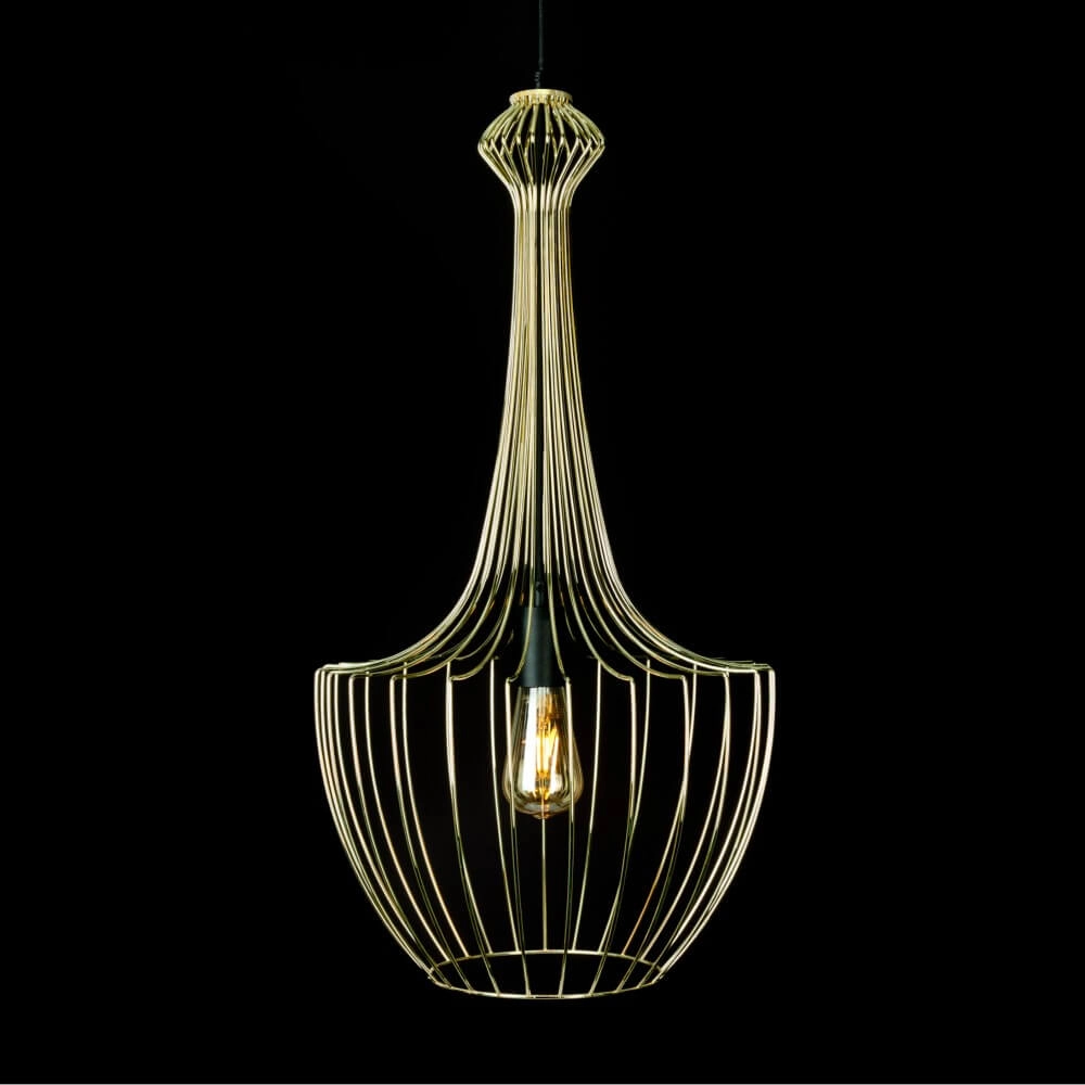 Goldene Drahtlampe Luksor Ø 37cm Lyora 5903139885393