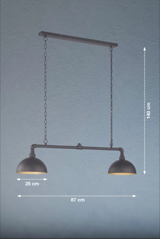 Industrielle Hängelampe Leitung 2-flammig Fischer & Honsel 4003694606479