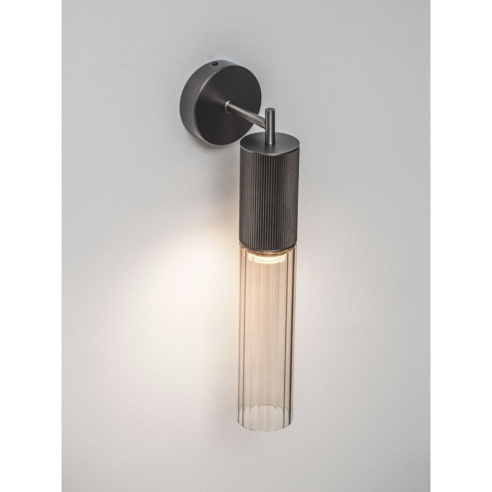 Design-Wandlampe Brielle Anthrazit mit Mokka-Glas Lyora 5212017495440
