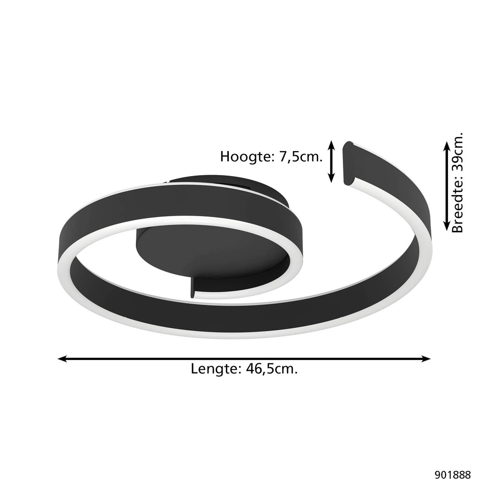 Smarte Deckenleuchte Andabaia-Z Schwarzes Design Eglo 9008606358298