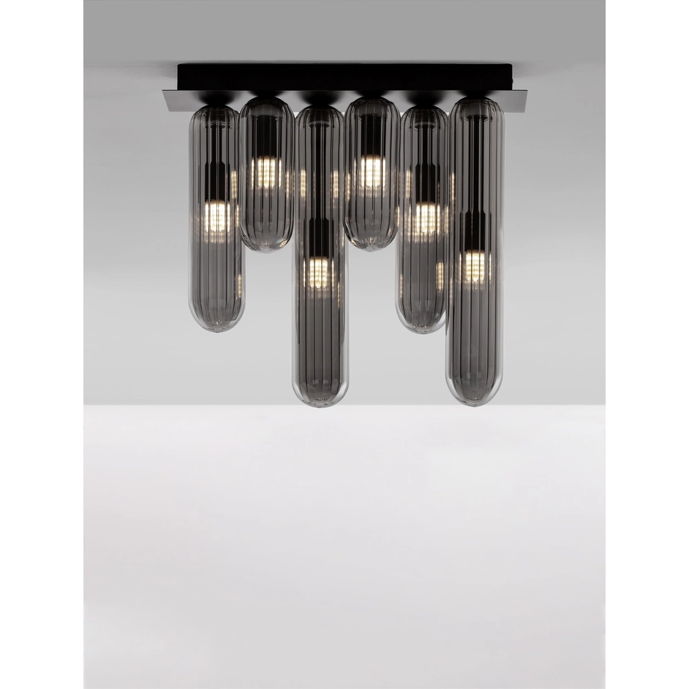 Design-Deckenleuchte Gustave schwarz 6-flammig Lyora 5212017443328