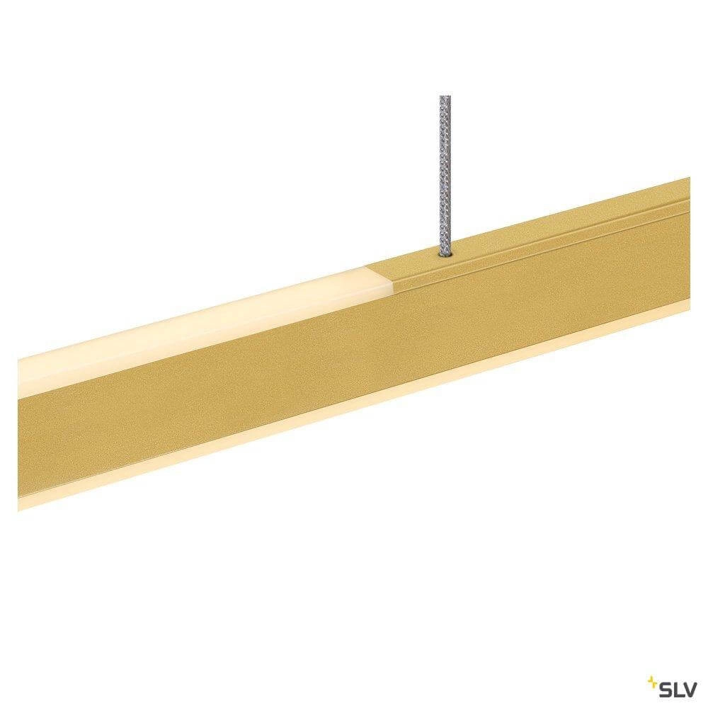 Büro-Hängelampe One Linear 2x15w Led 140 cm mattiertes Messing SLV 4024163262637