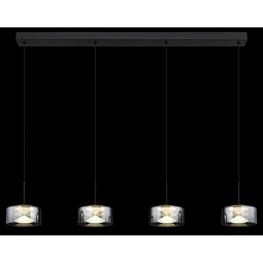 Design-Pendellampe Belinda 4-Licht Schwarz Globo 9007371531295