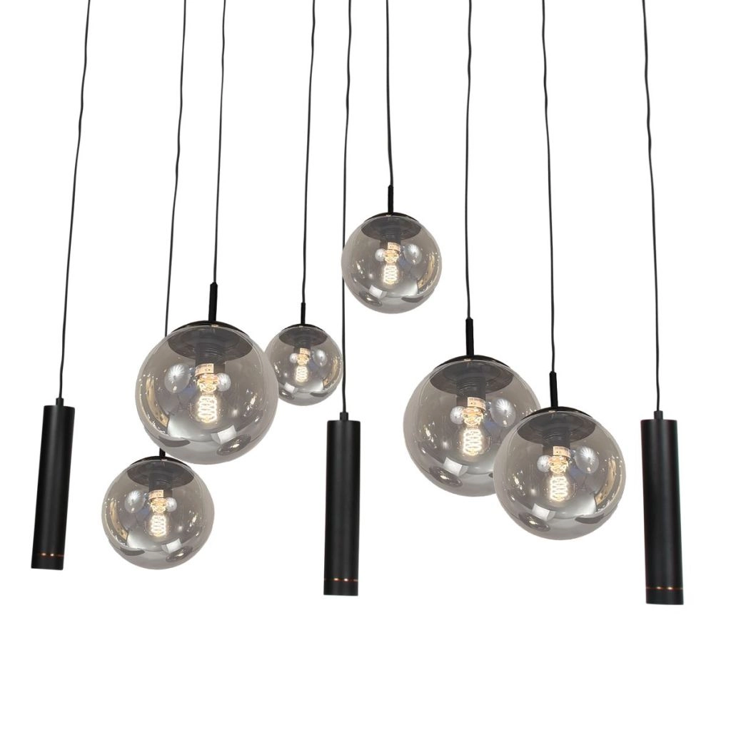 Design-Pendellampe Bollique 9-Licht Schwarz Steinhauer 8712746187670