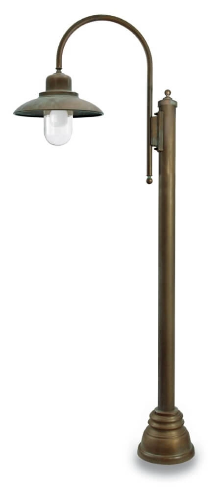 Stehlampe Patio S – gealtertes Messing