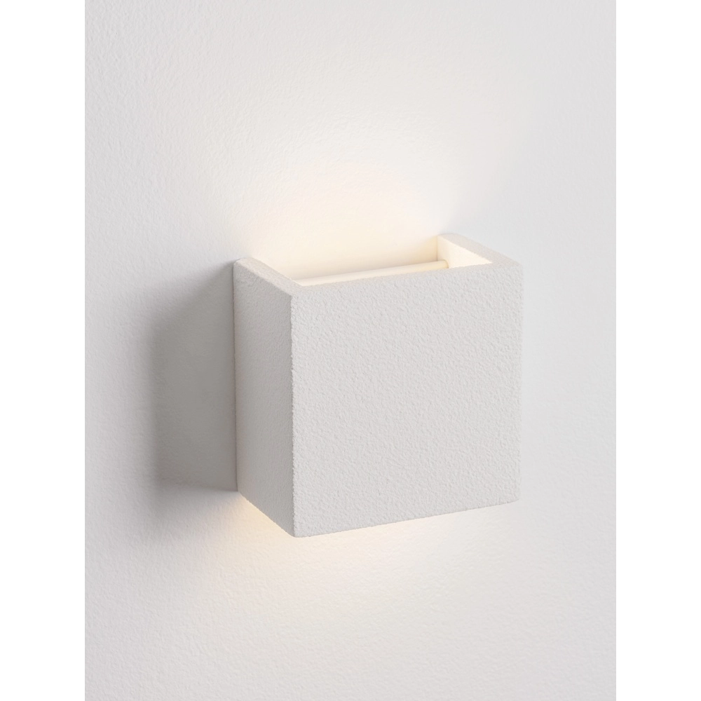 Quadratische Wandleuchte Sensia weiß 12,5cm