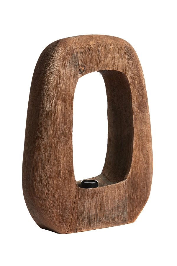 Tischleuchte aus dunklem Holz Kelafo 33 x 40cm Light & Living 8717807691080