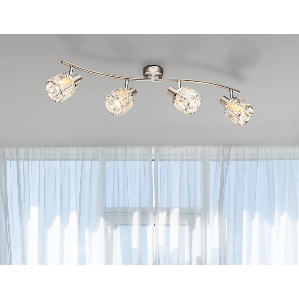 Deckenlampe Kris 4-Light-Nickel Globo 9007371366255