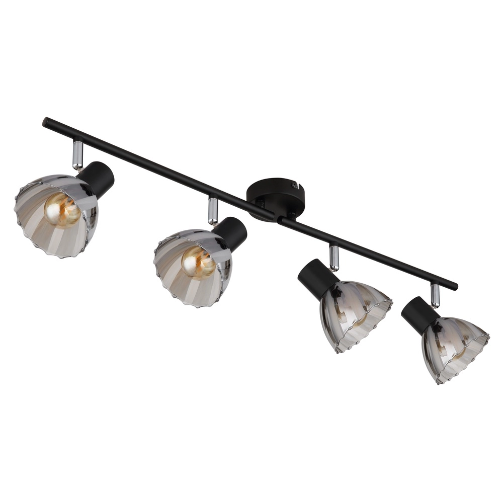 Deckenlampe 4-Licht Zachery Schwarz Globo 9007371525492