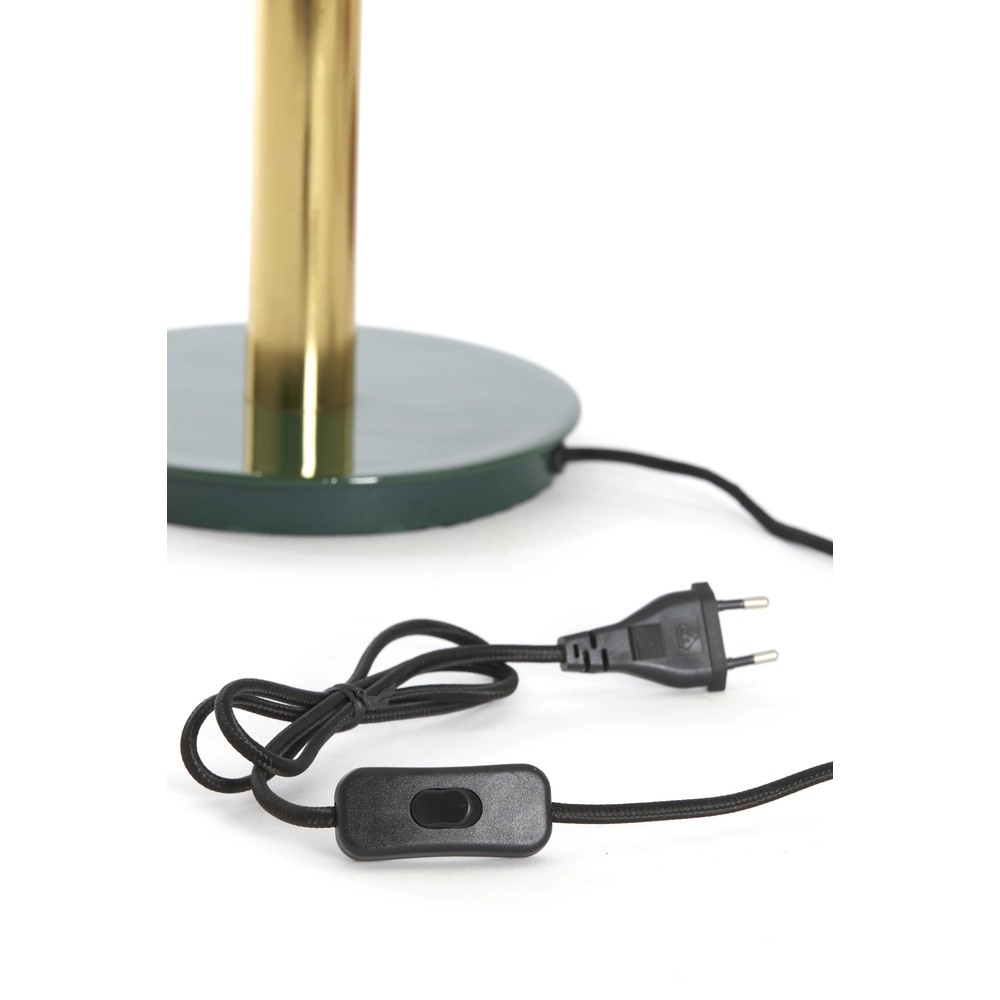 Bankerlampe Ayer Dunkelgrün mit Gold Light & Living 8717807742867