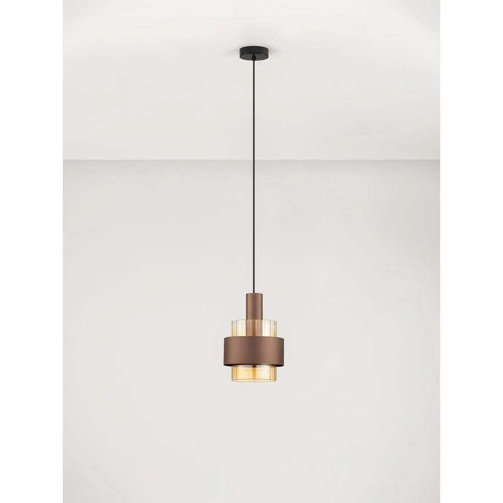 Moderne Pendellampe Serena Kaffeebraun Ø 18,5 cm Lyora 5212063501133