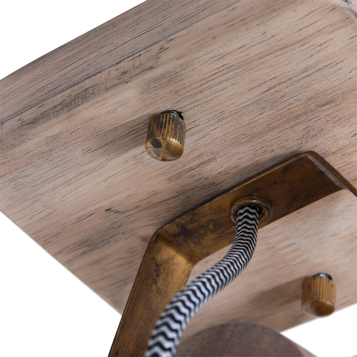Industrielle Deckenleuchte Gearwood Bronze mit Holz Steinhauer 8712746135022