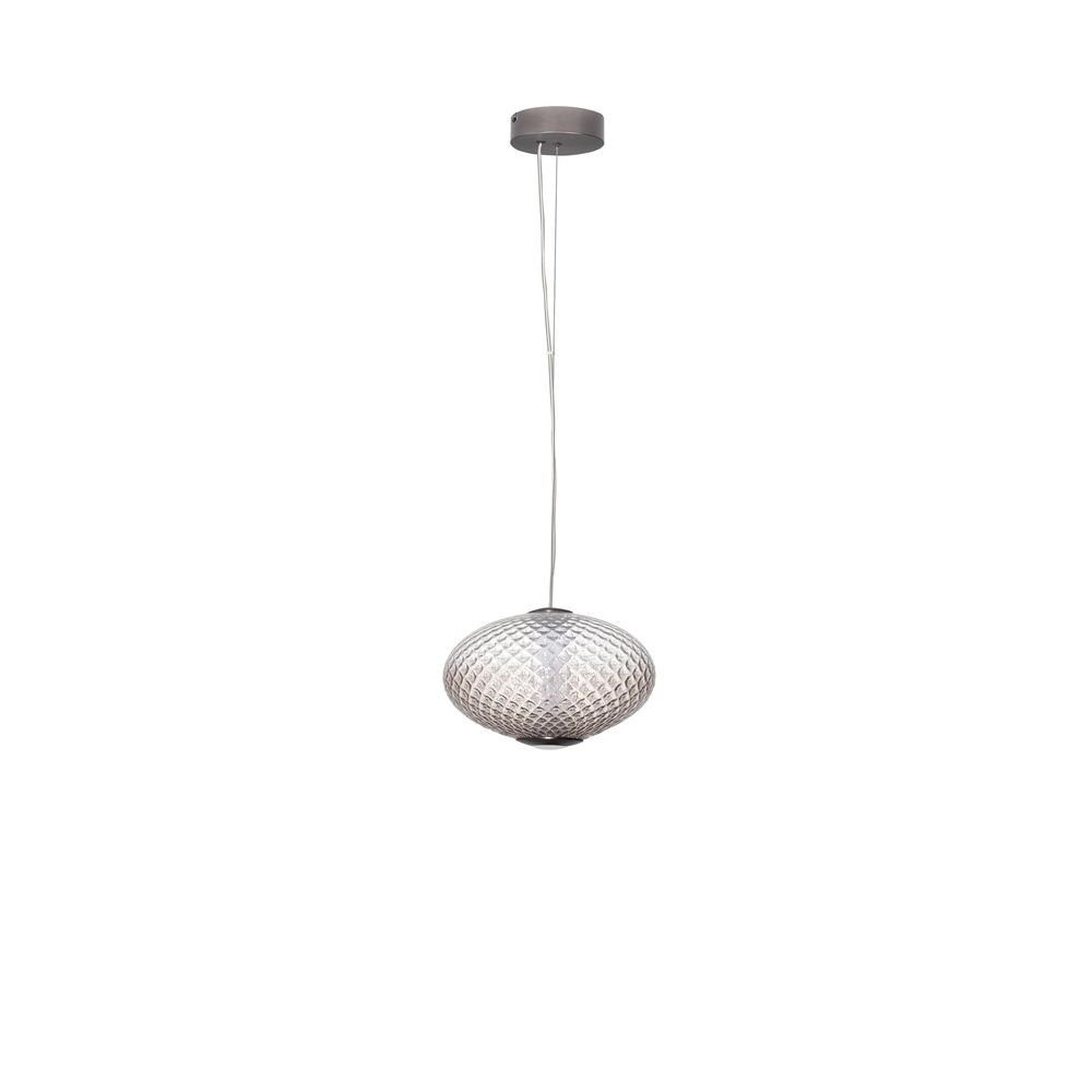 Pendelleuchte Aora ovales braunes Glas Lyora 5212017483843