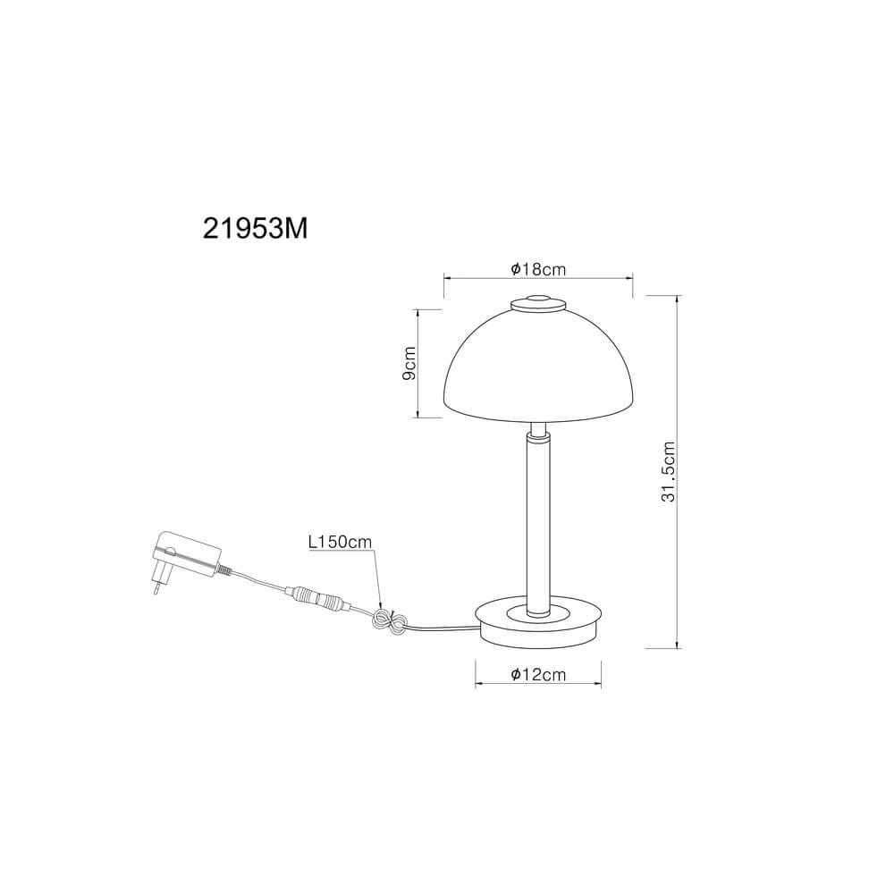 Tischlampe Uldin Gold mit weißem Glas Globo 9007371465729