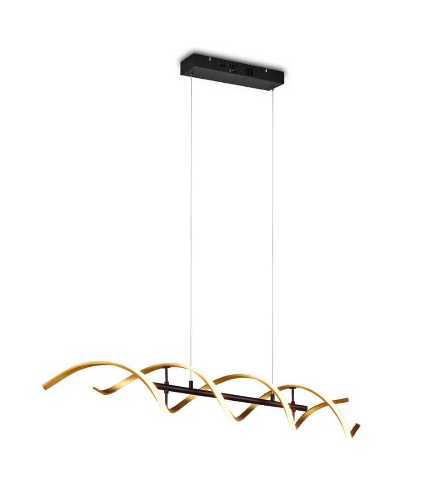 Design-LED-Hängelampe Sequence schwarz mit gold Trio 4017807540734