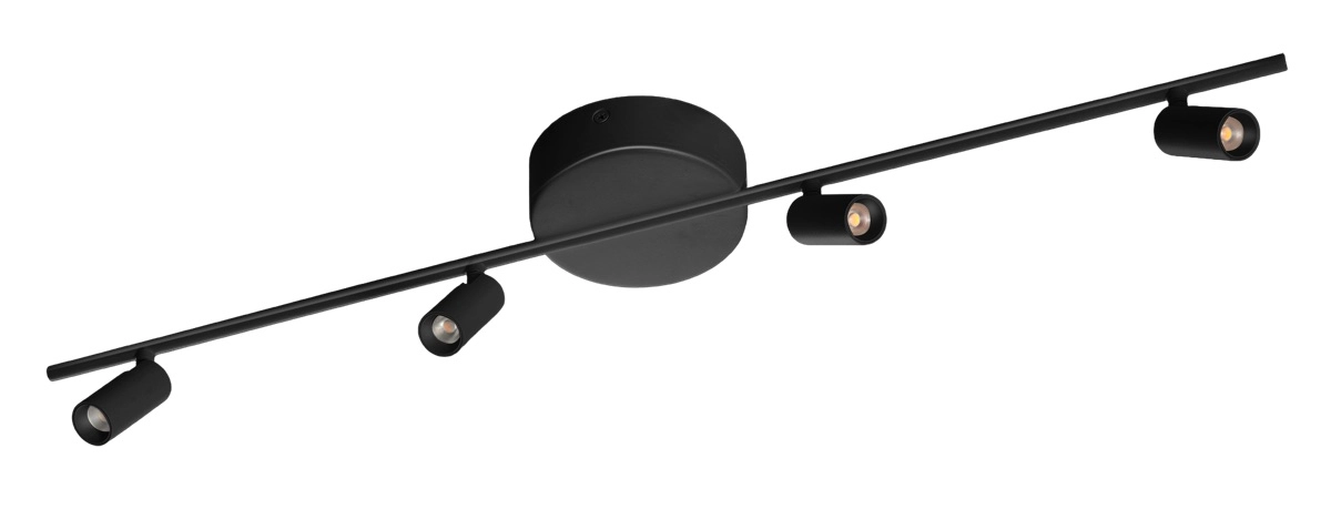 4-Licht Deckenlampe Minora LED – Schwarz