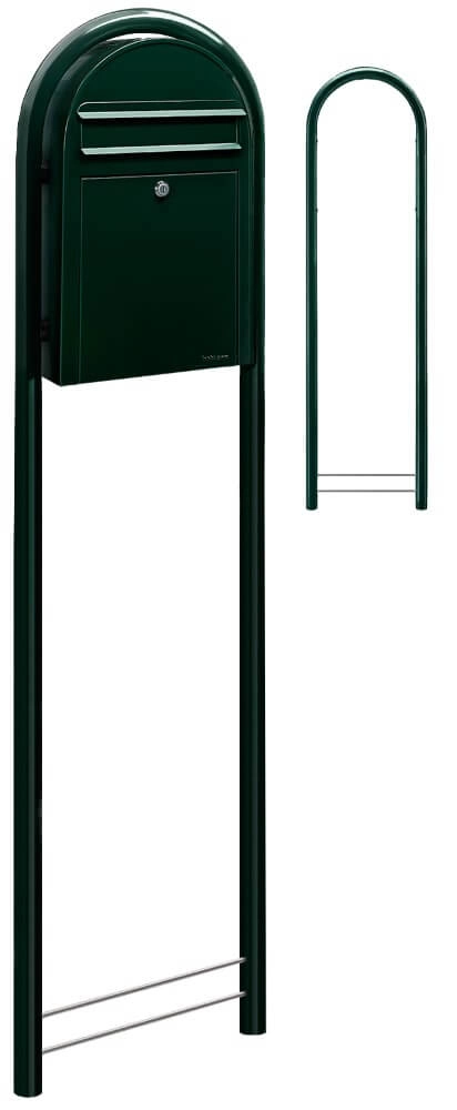Briefkasten Classic S 6064 Schwarz Grün Bobi 6417237039309