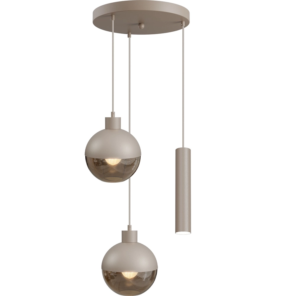 3-Licht Pendellampe Opera Ø 35cm beige Terra