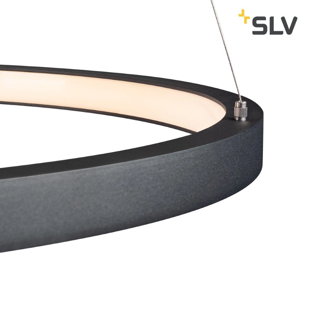LED Hängelampe One Ø 60 cm dimmbar schwarz SLV 4024163231039