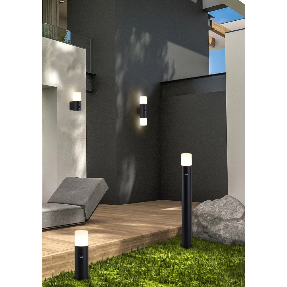 Wandleuchte Colorado Single schwarz mit Sensor Searchlight 5053423297446
