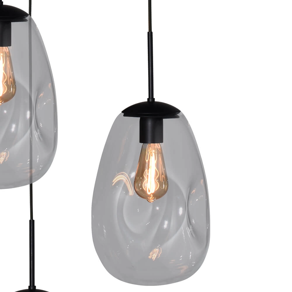 Pendelleuchte Lava 3x Klarglas Ø 22,5cm Masterlight 8718121286396