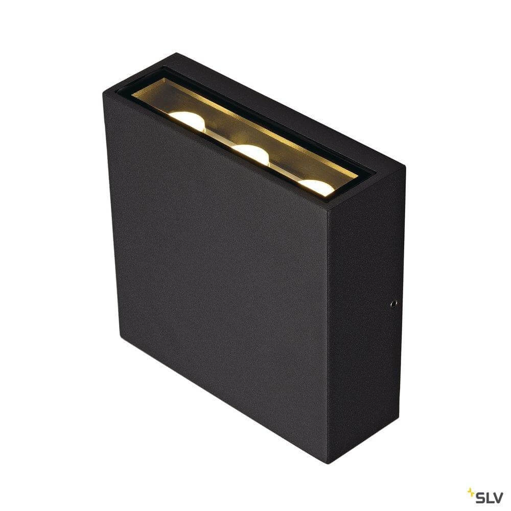 Schlanke Wandleuchte Big Quad Schwarz SLV 4024163252393
