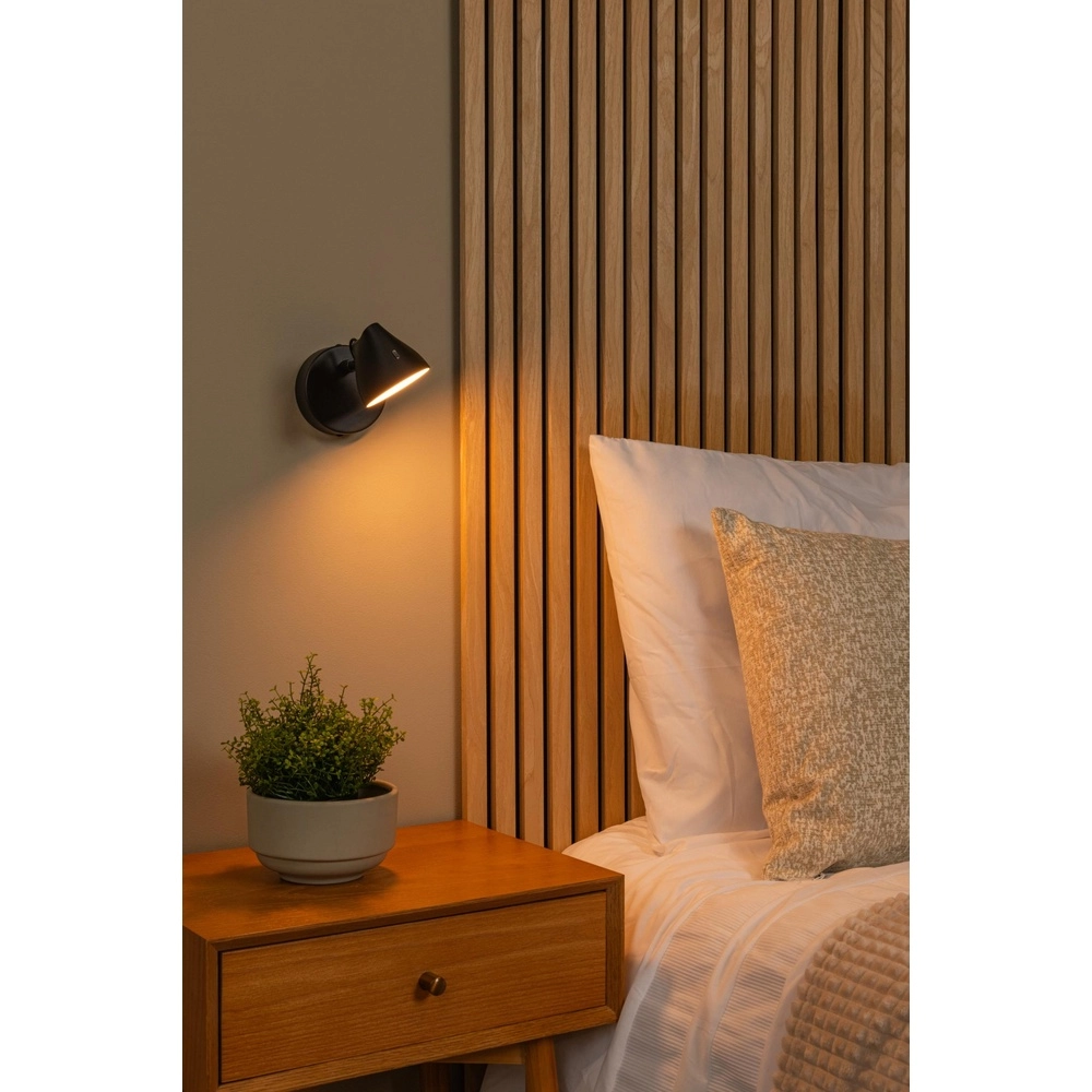 Wandlicht Milne Schwarz Lucide 5411212421098
