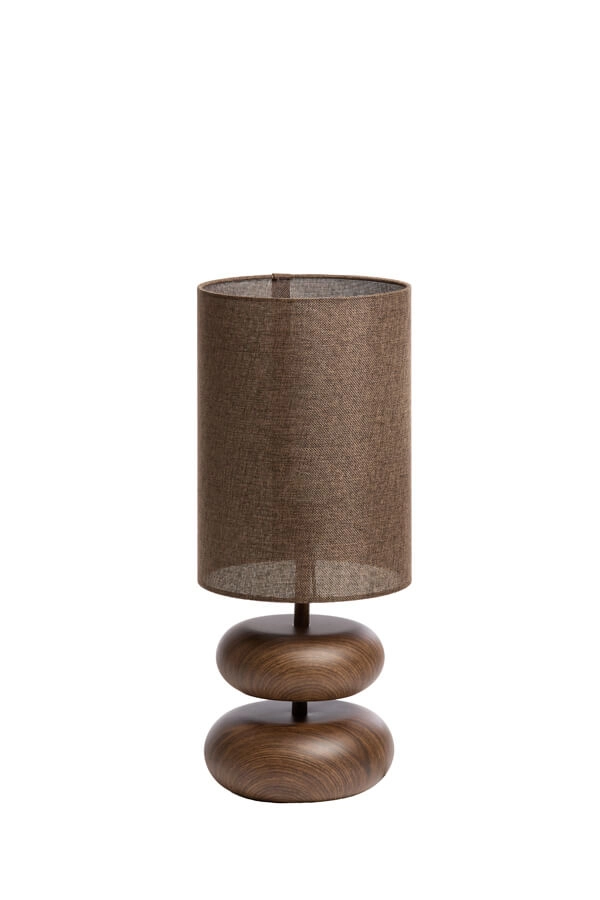 Tischlampe Danialo Holz mit Braun 50cm Light & Living 8717807759575