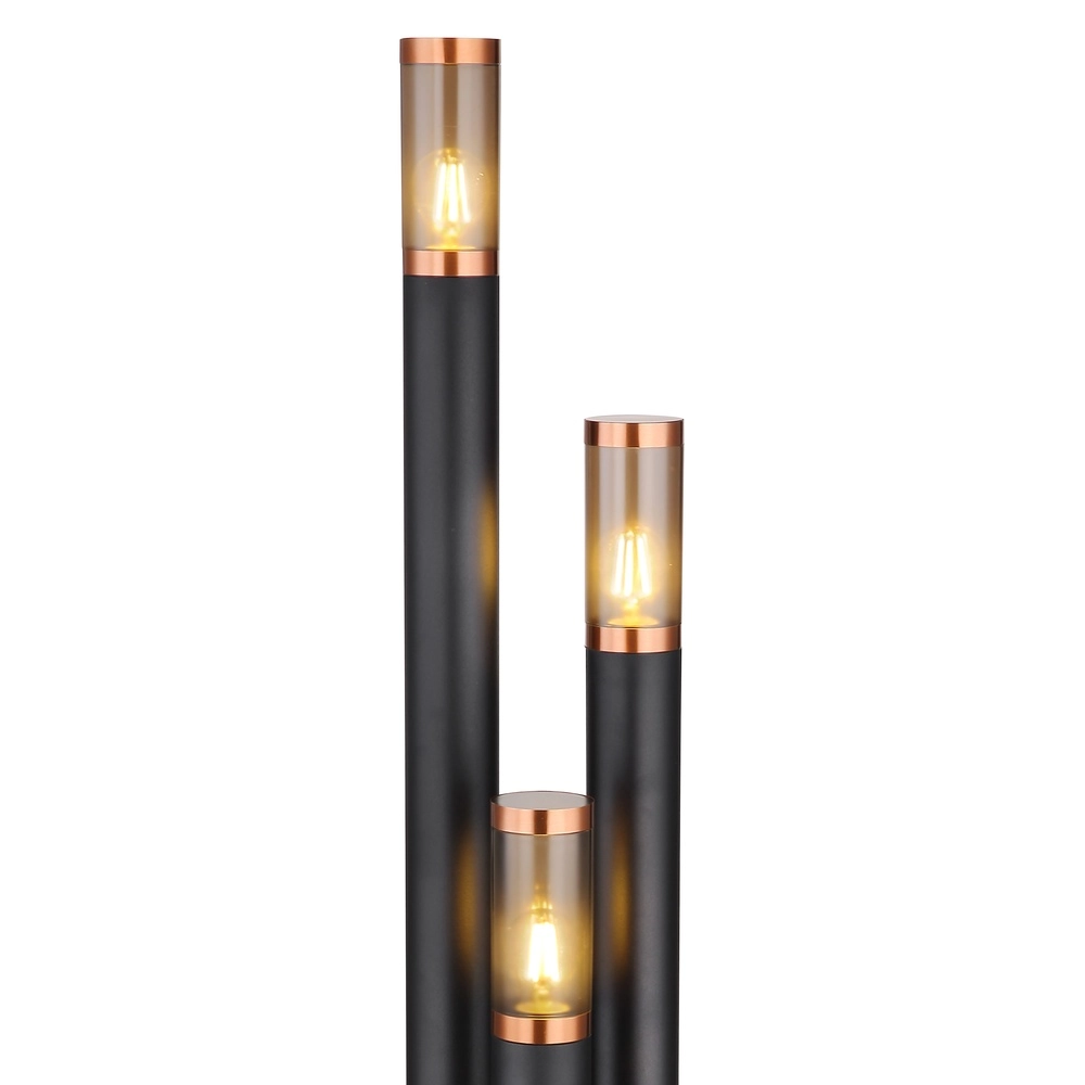 3-Licht-Gartenlampe Boston Schwarz Globo 9007371442904