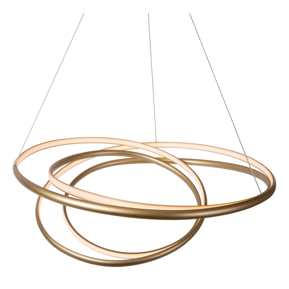 Design-Pendellampe Sardana Ø 80 cm golden Premium by Lucide 5411212520890