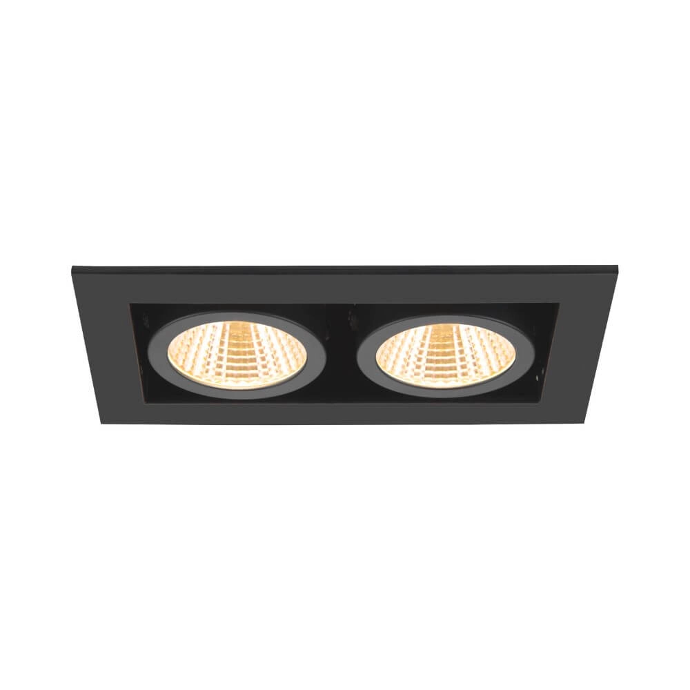 Quadratischer LED-Einbaustrahler Kadux Double 2x LED - schwarz - 3000K SLV 4024163279109