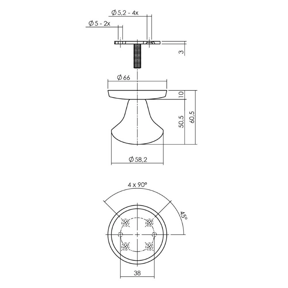 Tür-Set vorne Vurano Rundkernzugschutz Edelstahl Intersteel 8714186408346