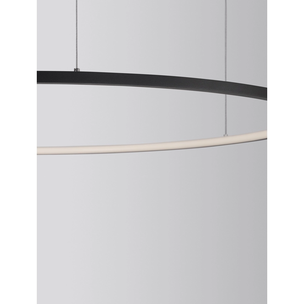 Runde Pendelleuchte Tarquin schwarz Ø 100cm Lyora 5212017438348