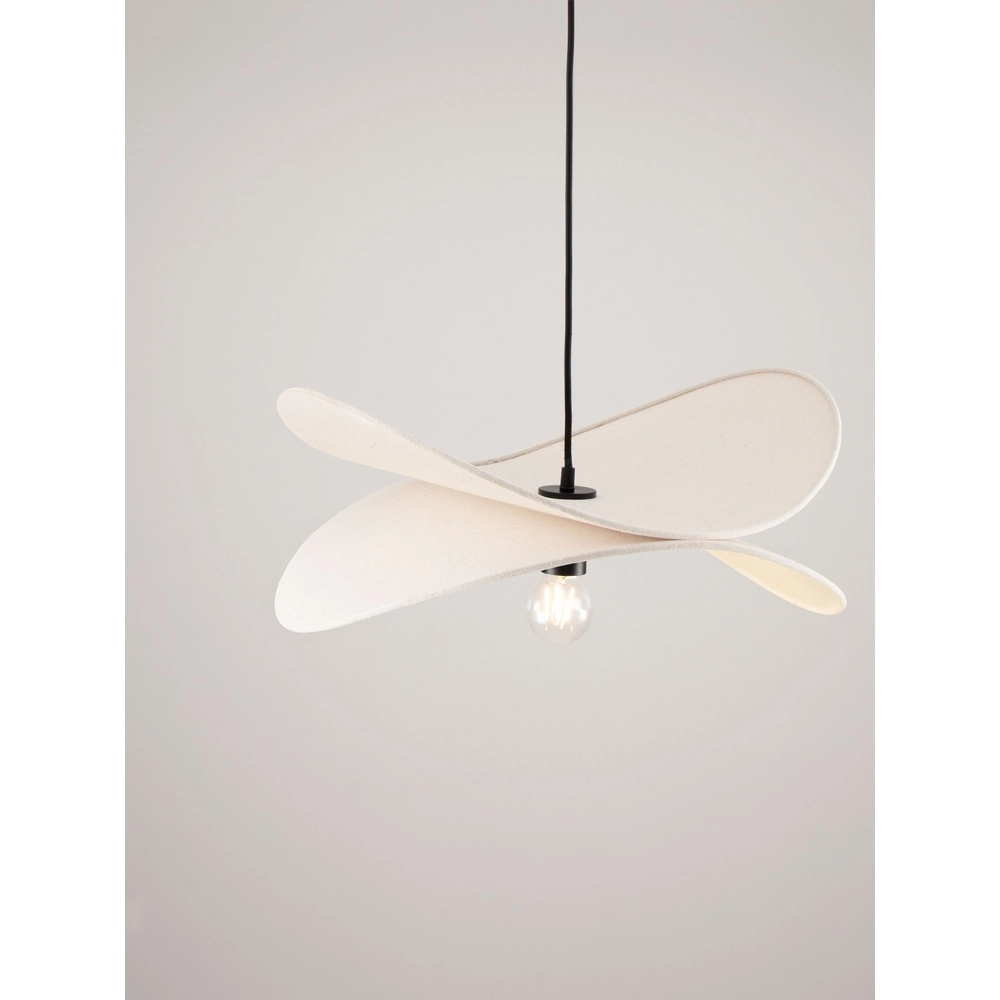 Moderne Pendellampe Luve Schwarz mit Beige Lyora 5212017493729