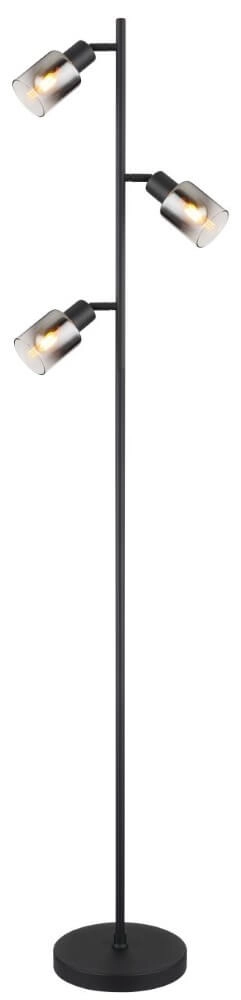 Stehlampe Hubertus mit Rauchglas