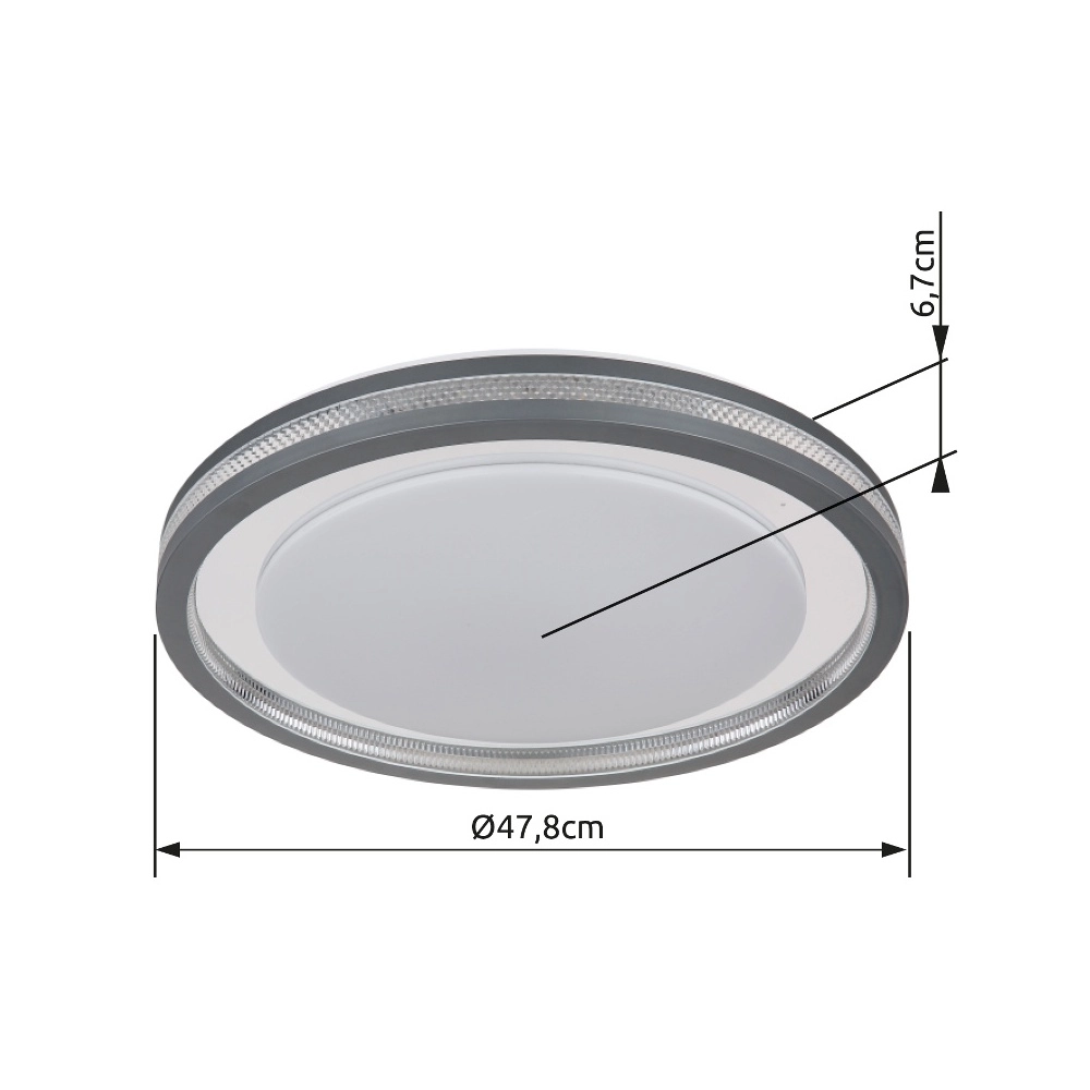Design-Deckenlampe Terpsa Schwarz-Weiß Globo 9007371445974