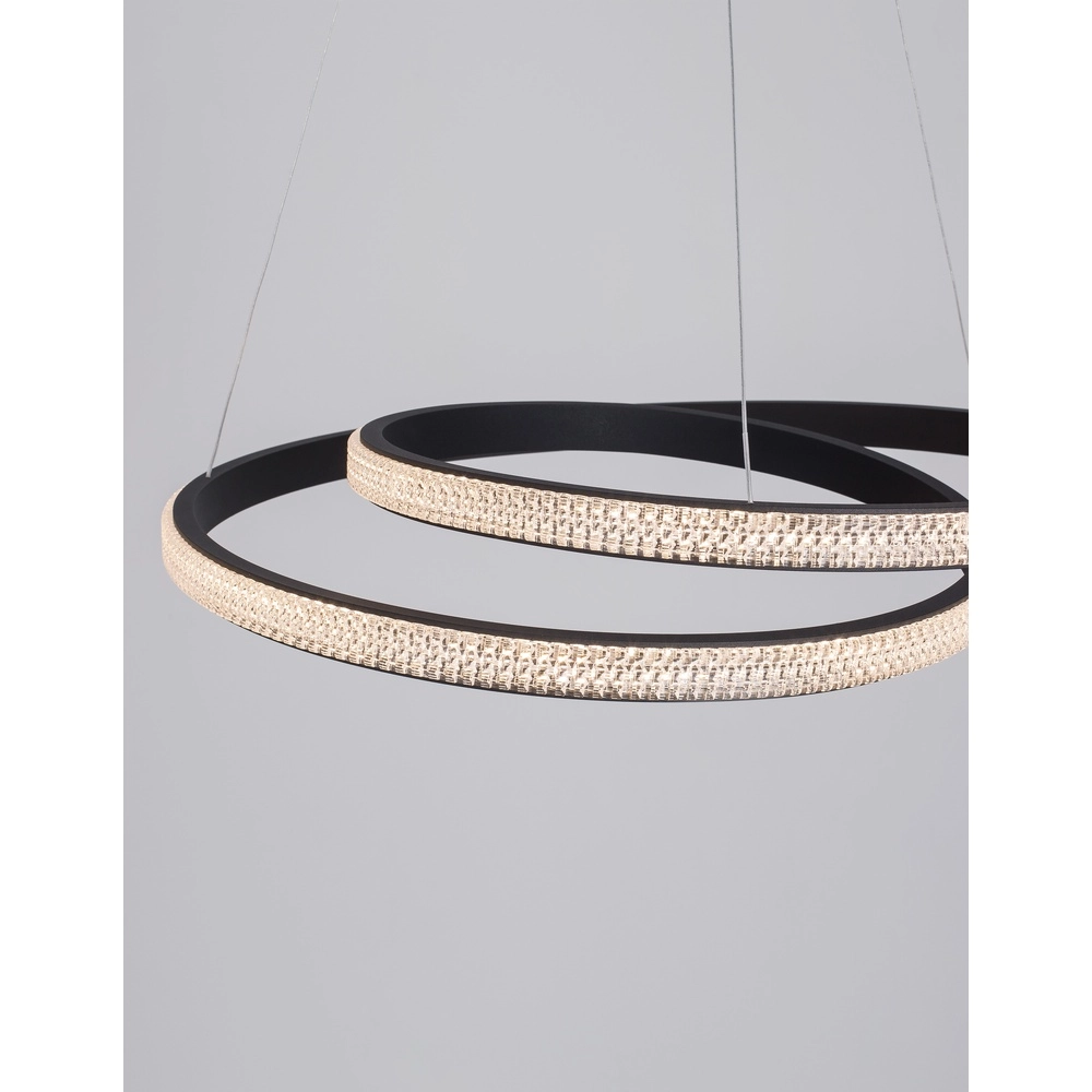 Design-Pendelleuchte Grania schwarz Ø 55cm Lyora 5212017429285