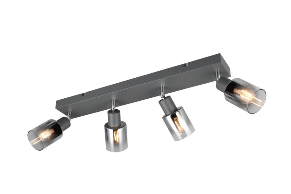 4-flammige Deckenleuchte Cadiz Schwarz Trio 4017807615784