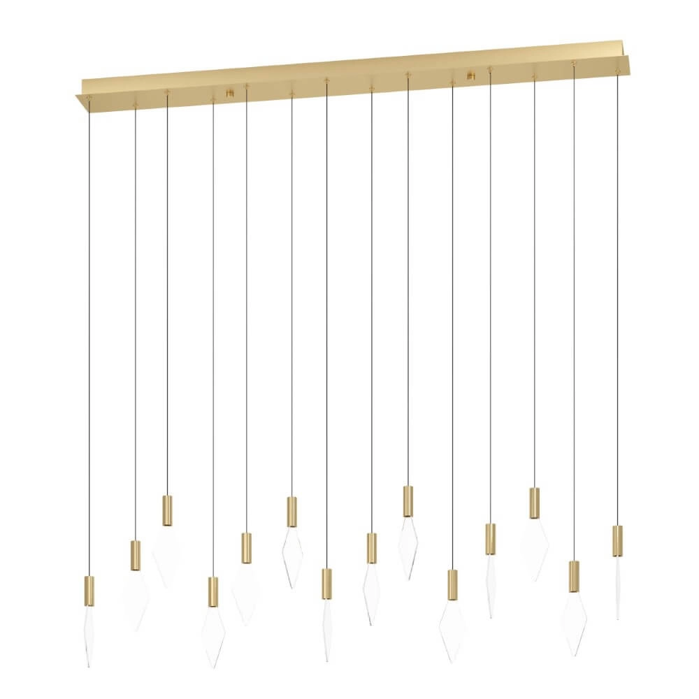 Längliche Hängelampe Mirador Gold