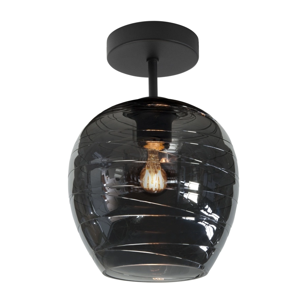Deckenlampe Fantasy schwarz mit Glas Ø 22cm