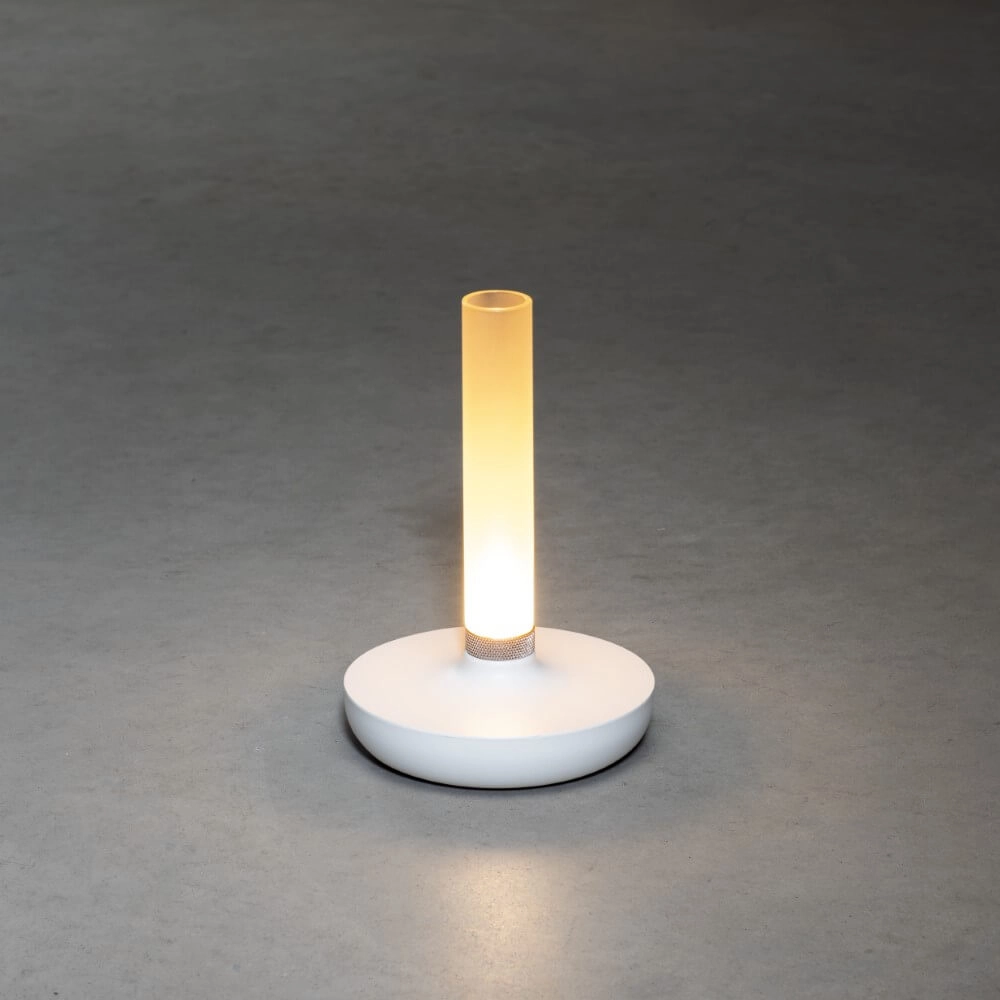 Wiederaufladbare Tischlampe Biarritz Weiß KonstSmide 7318308272535