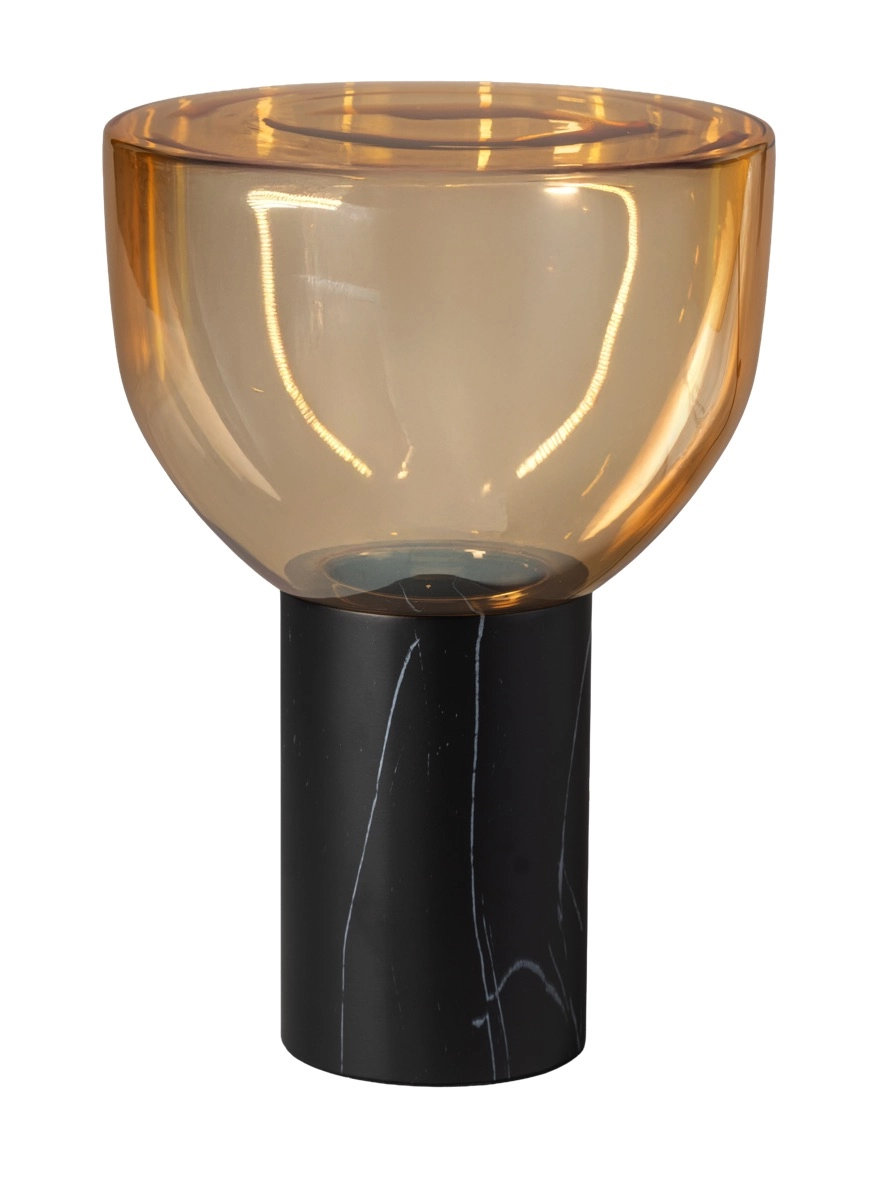 Glastischlampe Lana 45 cm – Marmoroptik ETH 8720195311157