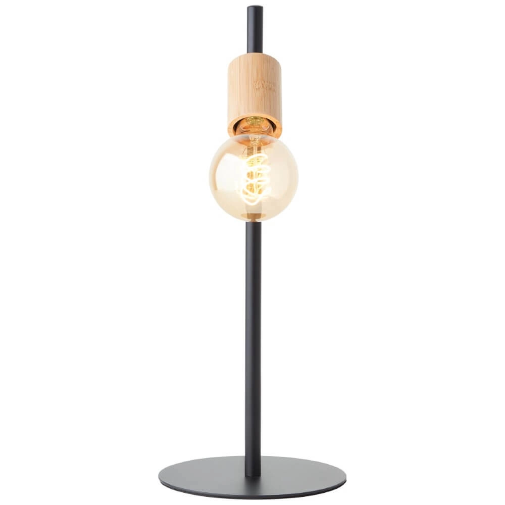 Wandlampe Benny schwarz mit Holz Brilliant 4004353408397