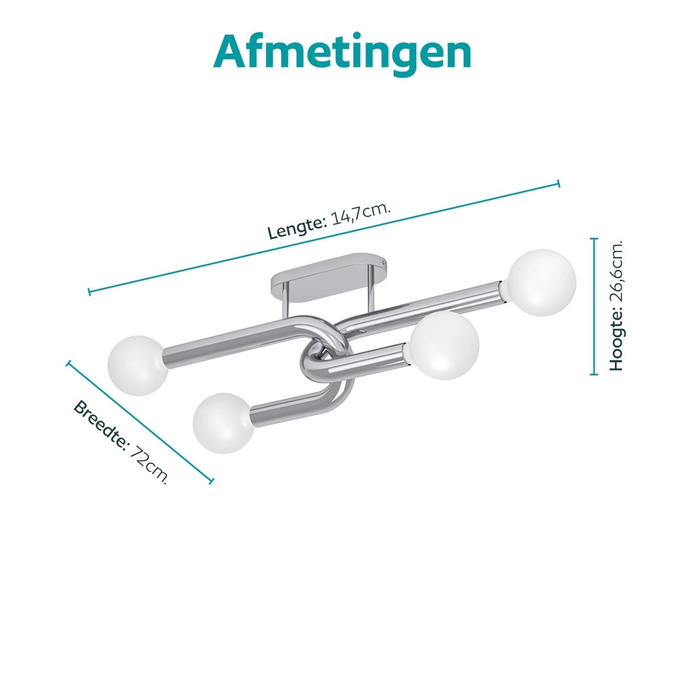 Design-Deckenlampe Mellili Chrom