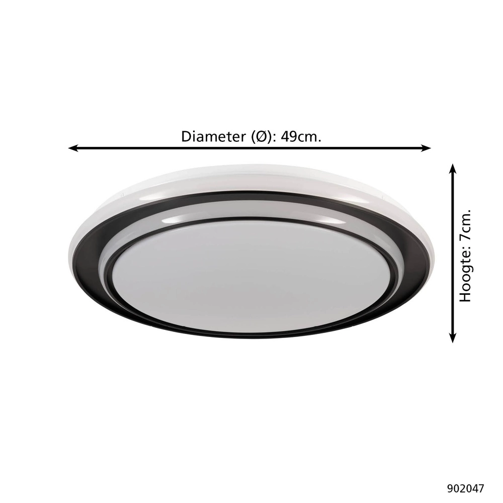 Deckenleuchte Moschetta schwarz Ø 49cm Eglo 9008606357420