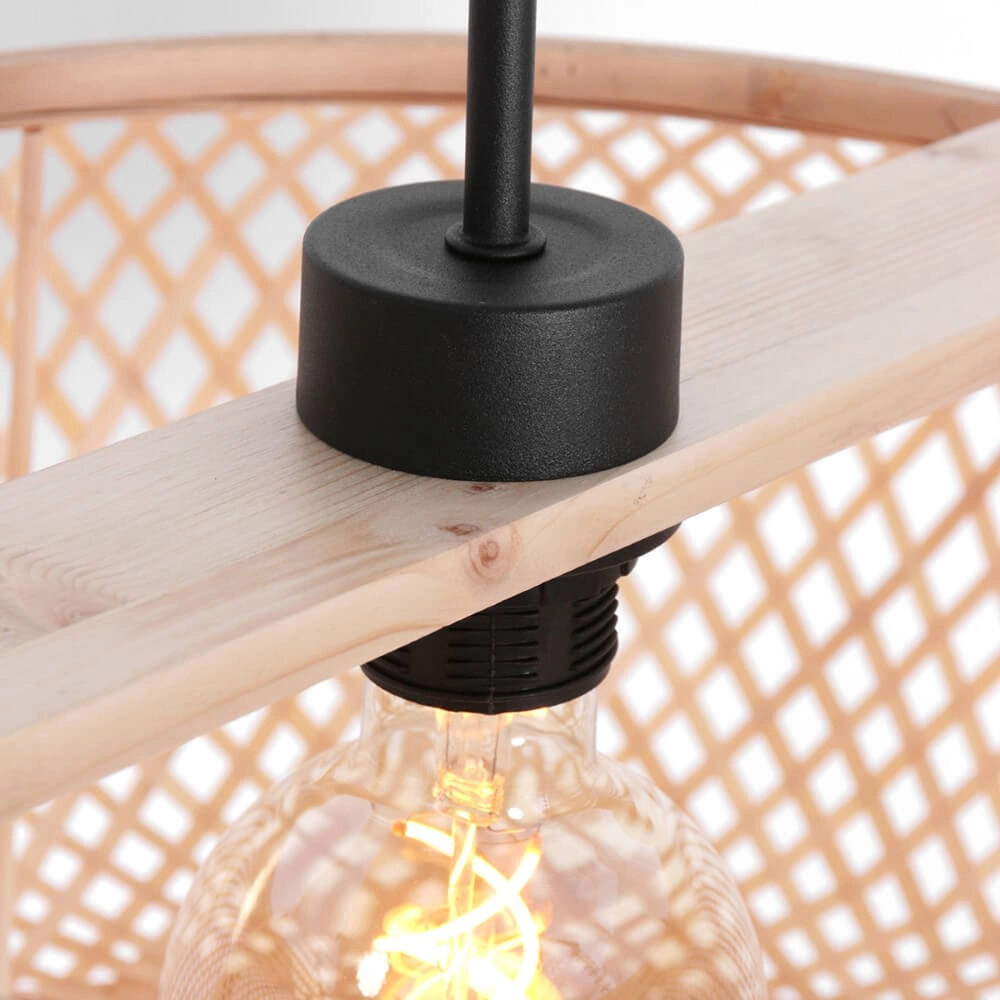 Hängelampe aus Rattan Sparkled Ø 60cm Steinhauer 8712746152920