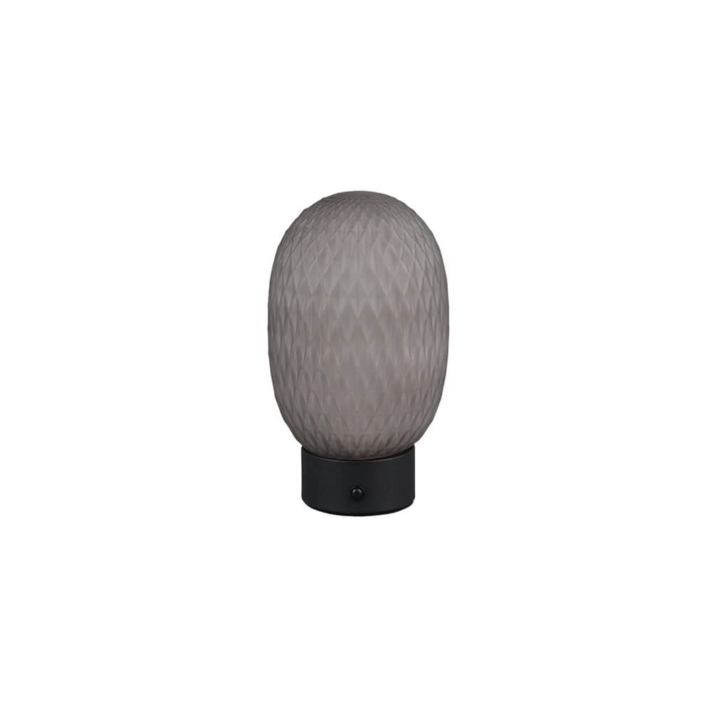 Tischlampe Facette schwarz mit Rauchglas Trio 4017807643589